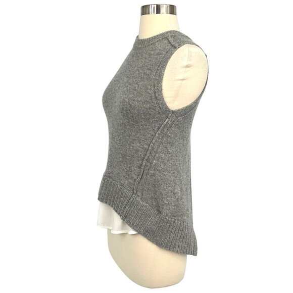 BROCHU WALKER Husky Layered Split Back Tank Size XS Gray Cashmere Sleeveless - Picture 6 of 10